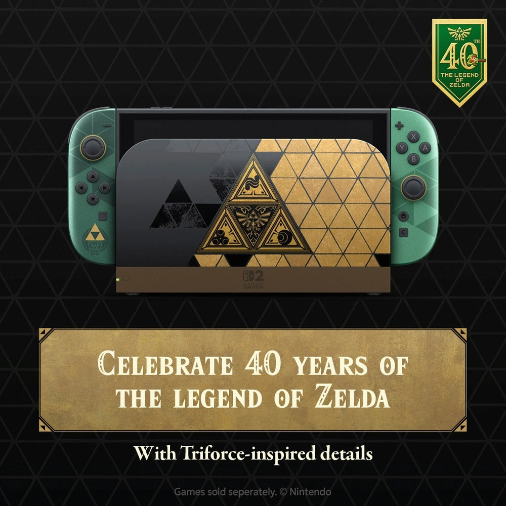 Nintendo Switch 2 Zelda 40th Anniversary Edition + Ocarina of Time
