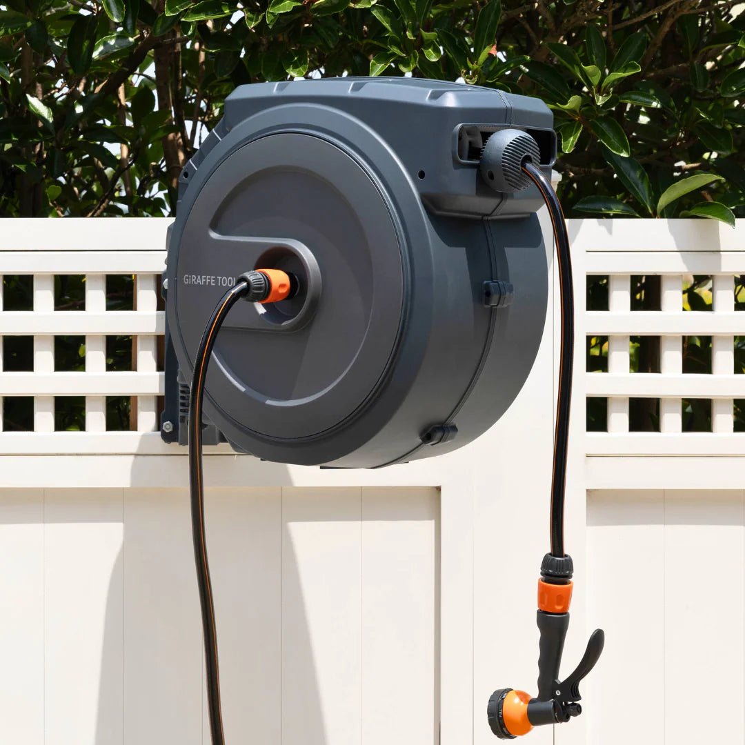 Giraffe Tools Wall Mounted Retractable Hose Reel