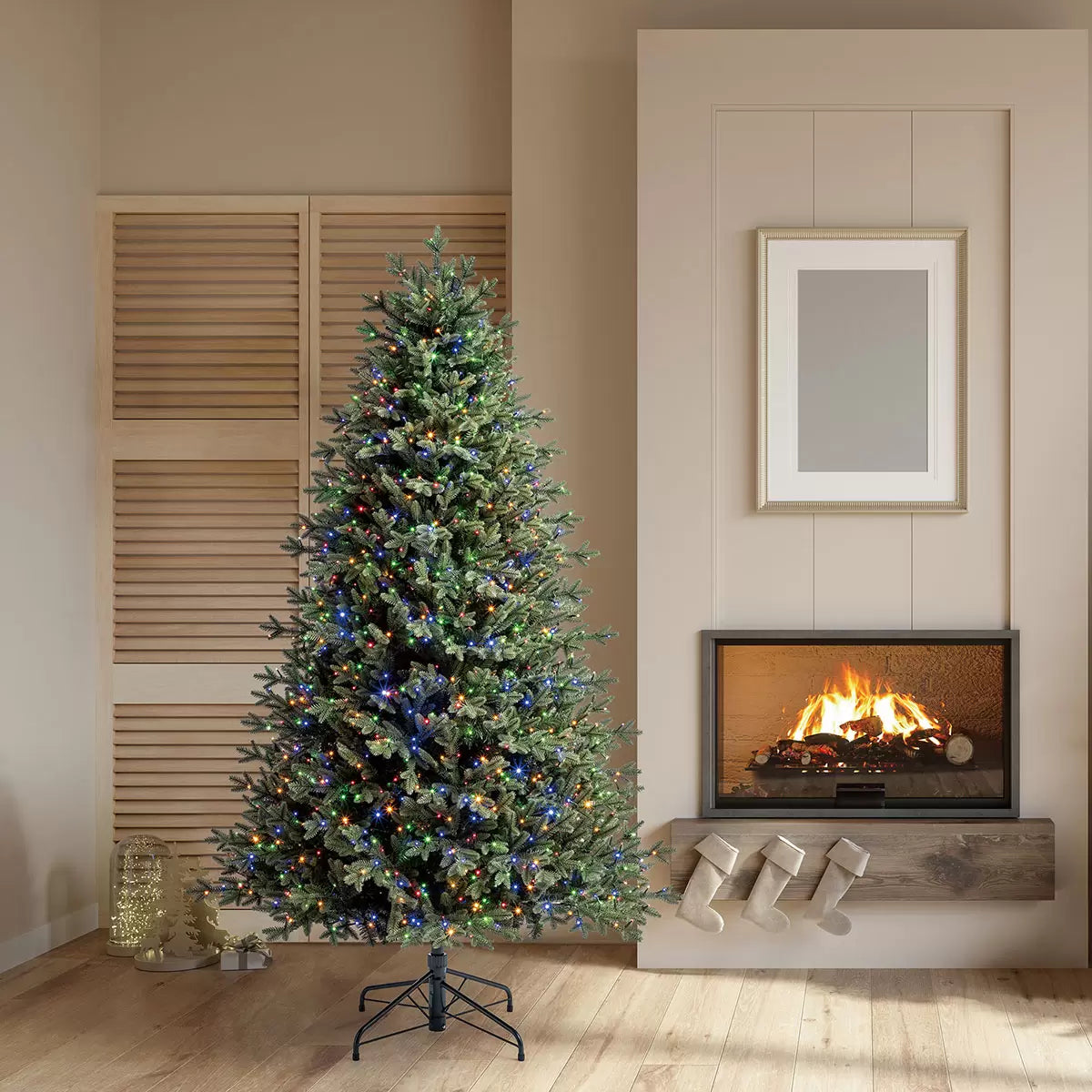 6.5ft Pre-Lit Artificial Christmas Tree