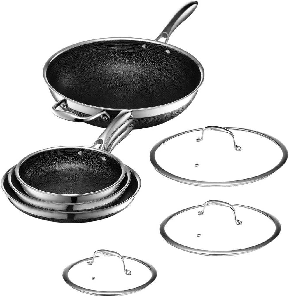 HexClad Hybrid Cookware Pan Set