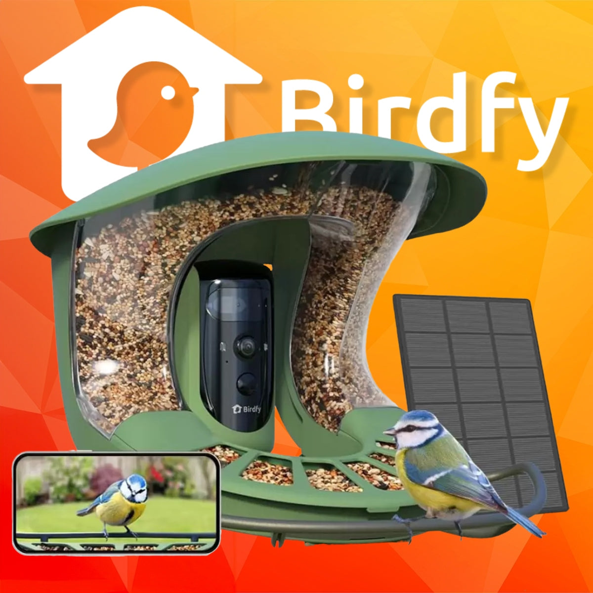 Birdfy 2 Pro Dual-Lens Smart Bird Feeder + Solar Panel