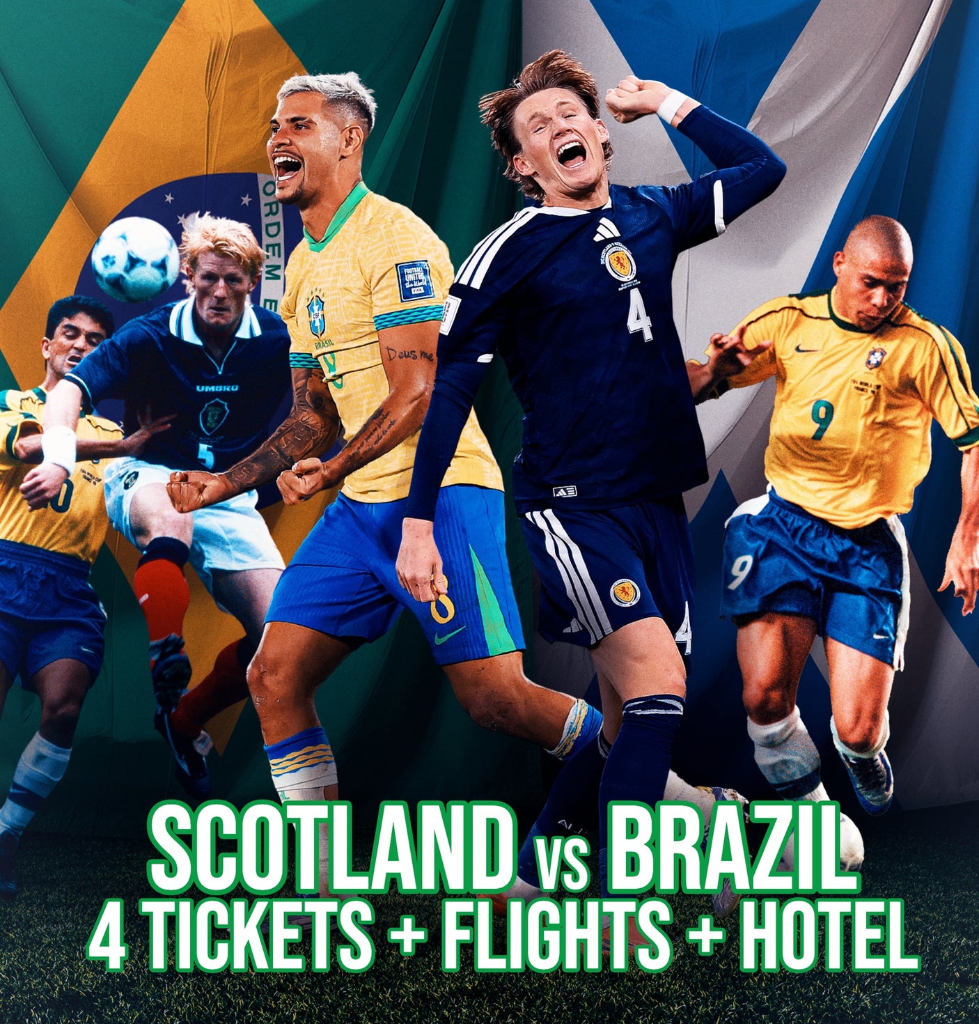 Scotland vs Brazil World Cup Package for 4