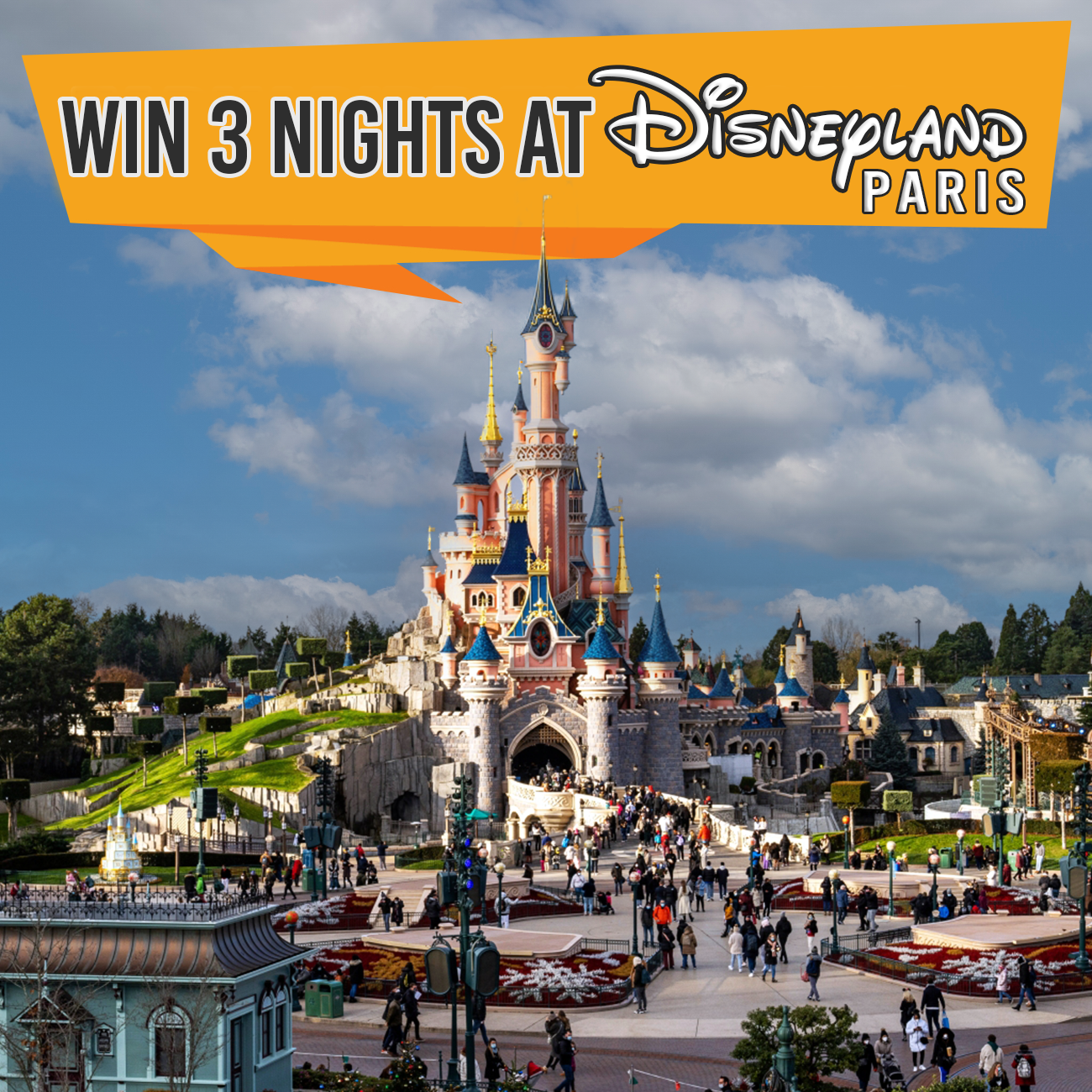 3 Nights at Disneyland Paris for 4 people