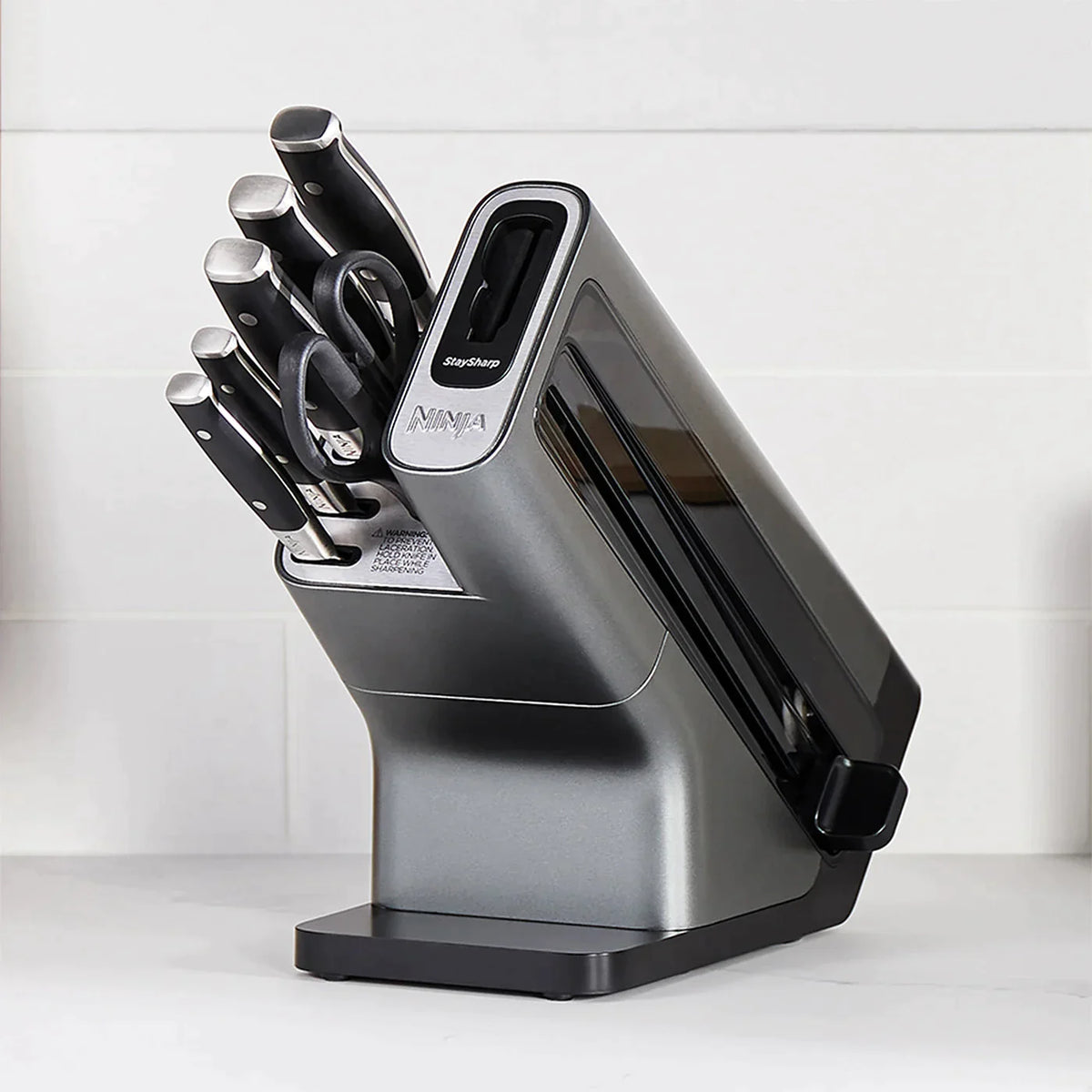 Ninja Foodi StaySharp Knife Block with Integrated Sharpener