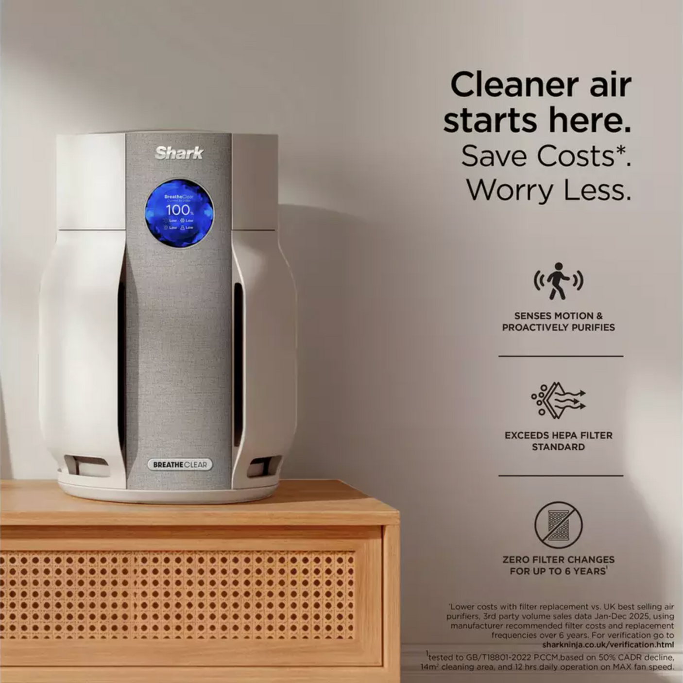 Shark BreatheClear with NeverChange6 Air Purifier
