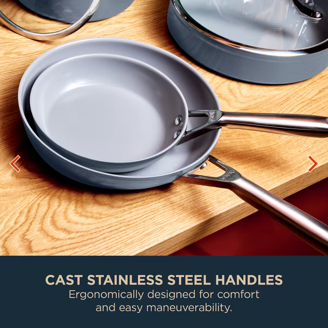 Ninja Ceramic 5-Piece Pan Set and Knife Block