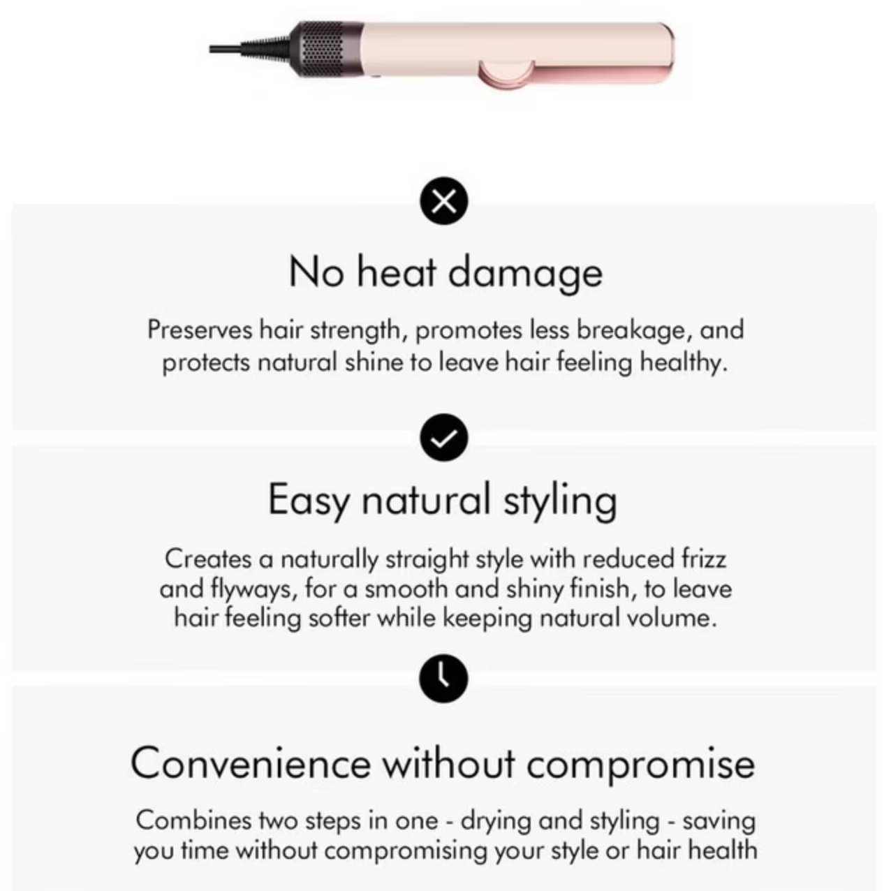 Dyson Airstrait™ dryer and straightener