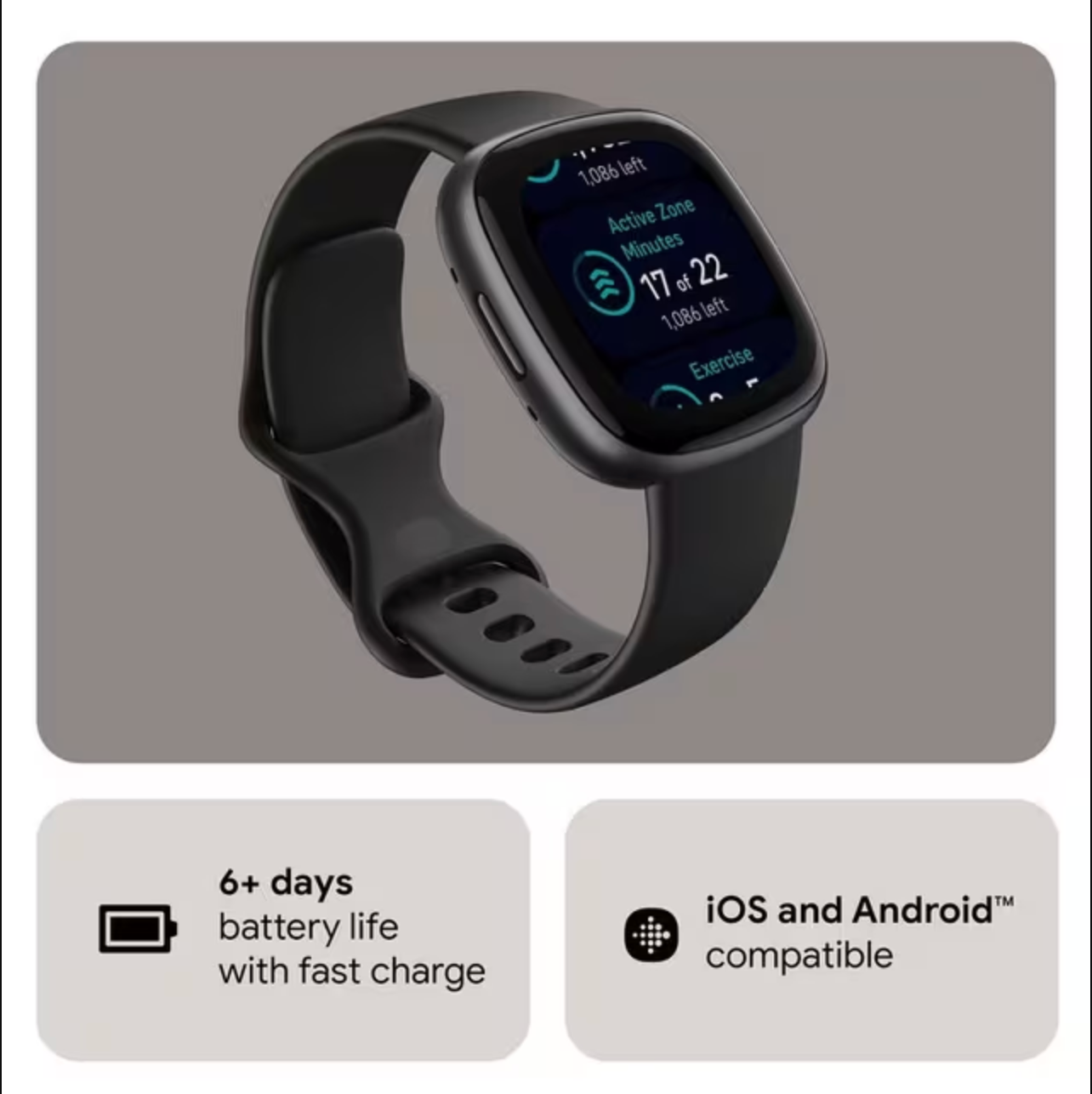 FitBit Versa 4 Health & Fitness Smartwatch - Any Colour*