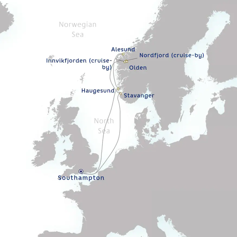 Luxury 7-Night Norwegian Fjords Cruise for 2