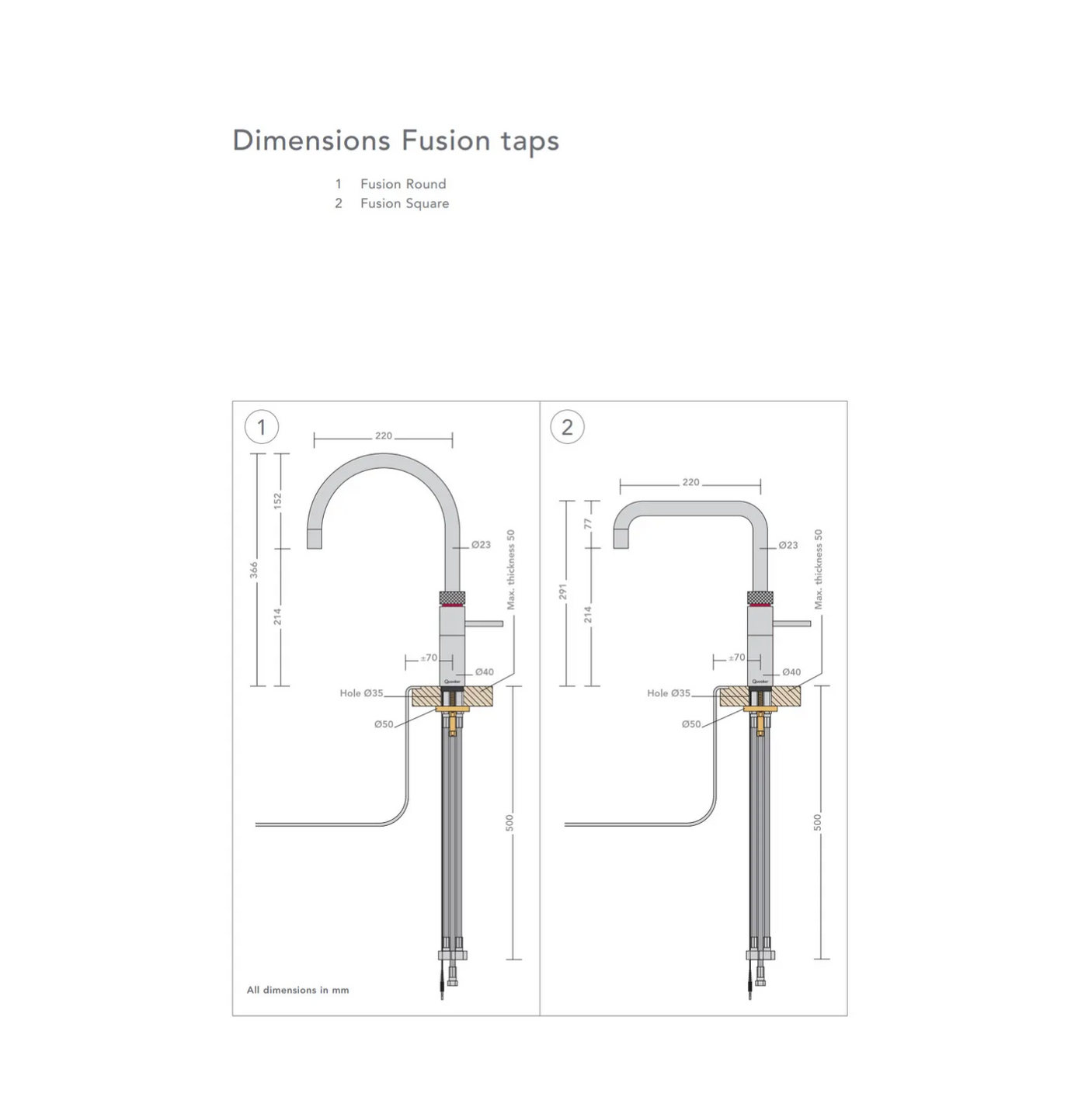 Quooker 3in1 Fusion Boiling Tap