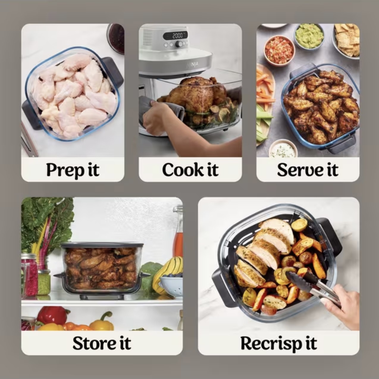 Ninja CRISPi PRO 7-in-1 Glass Air Fryer - Any Colour*