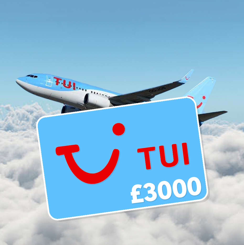 £3000 Tui Holiday Voucher The Giveaway Guys