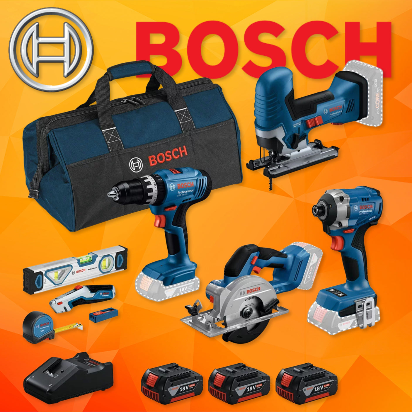 Bosch Professional 18V Cordless Tool Kit