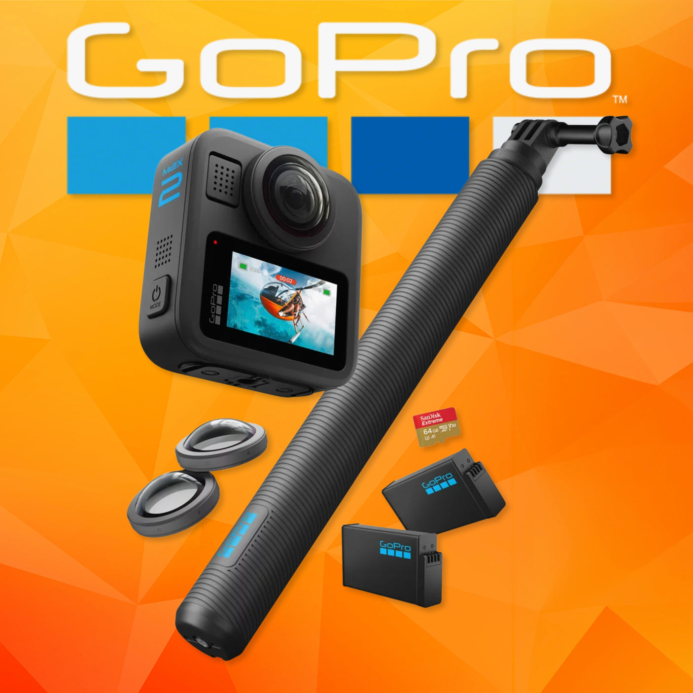 GoPro MAX2 360 8k Action Camera + Accessories Bundle
