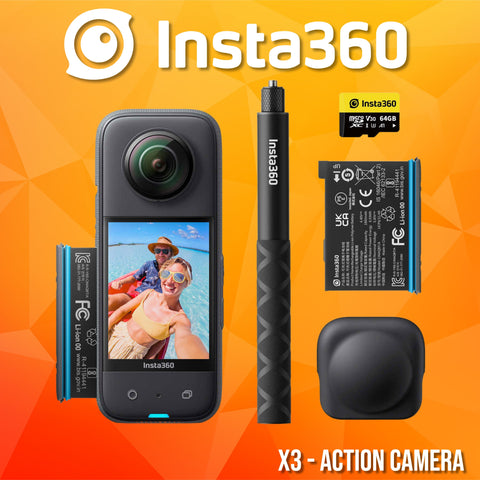 Insta360 X3 Action Camera + Accessories - 5th May 24