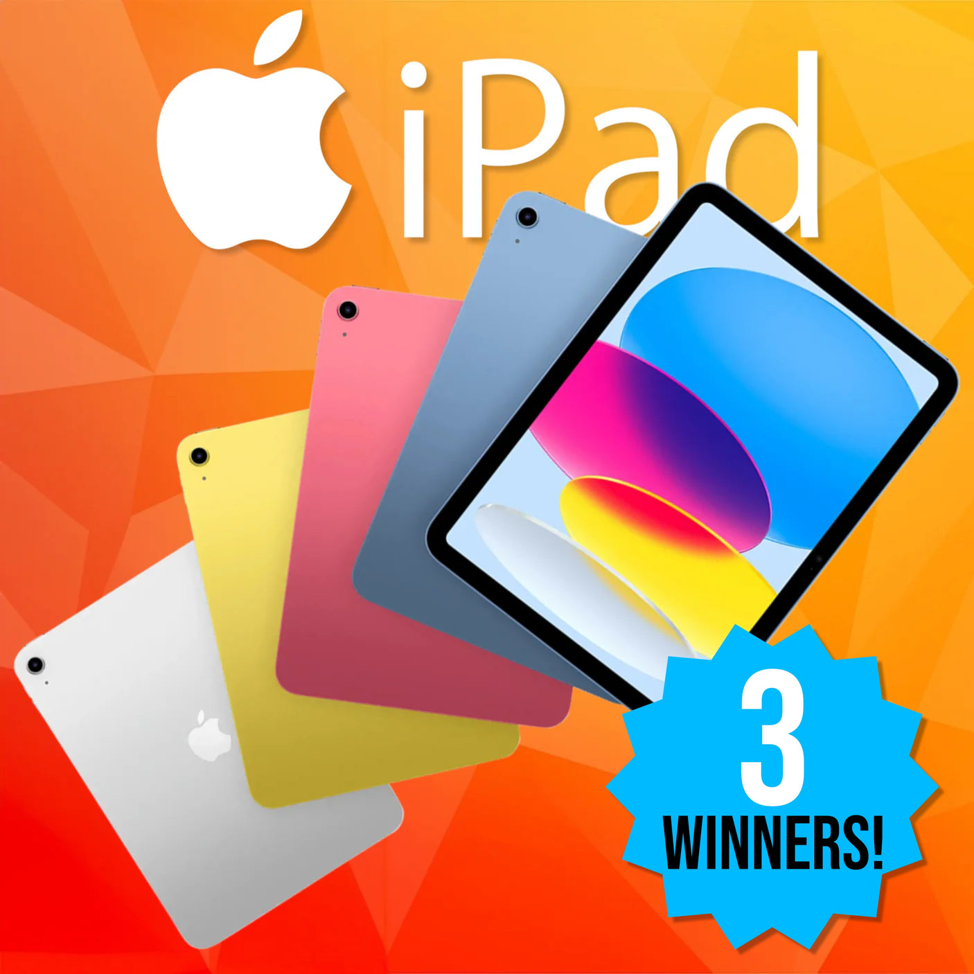 3 WINNERS - Apple iPad A16 11" 128GB