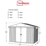Yardmaster Emerald Metal Apex Shed 10 x 8ft