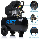 SGS 50L Direct Drive Air Compressor & 5 Piece Tool Kit - 19th Oct 25