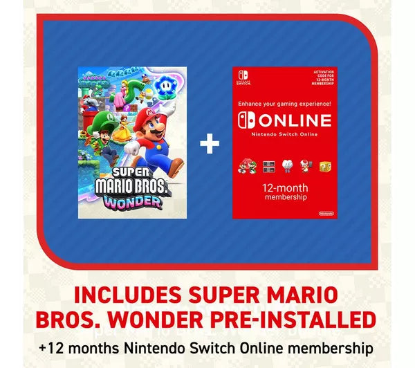 NINTENDO Switch OLED & Super Mario Bros. Wonder Bundle- 12th Jan 25