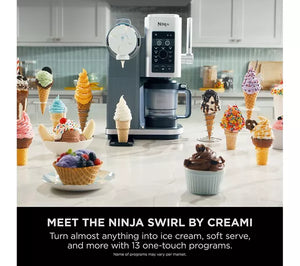 Ninja CREAMi Scoop and Swirl Soft Serve and Ice Cream Maker