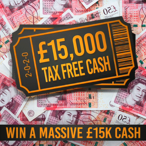 15th October - WIN £15,000 TAX FREE CASH