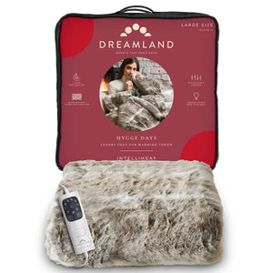 Dreamland Relaxwell Deluxe Faux Fur Heated Throw