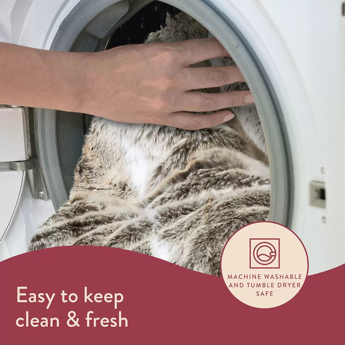 Dreamland Relaxwell Deluxe Faux Fur Heated Throw