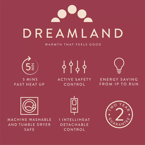 Dreamland Relaxwell Deluxe Faux Fur Heated Throw