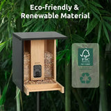 Birdfy Bamboo Bird Feeder with Camera & Solar Panel - 12th Jan 25