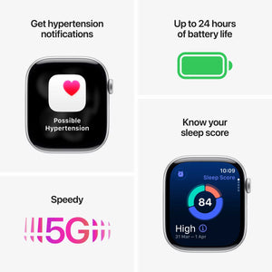 Apple Watch Series 11 GPS + Cellular, 42mm Titanium Case with Milanese Loop