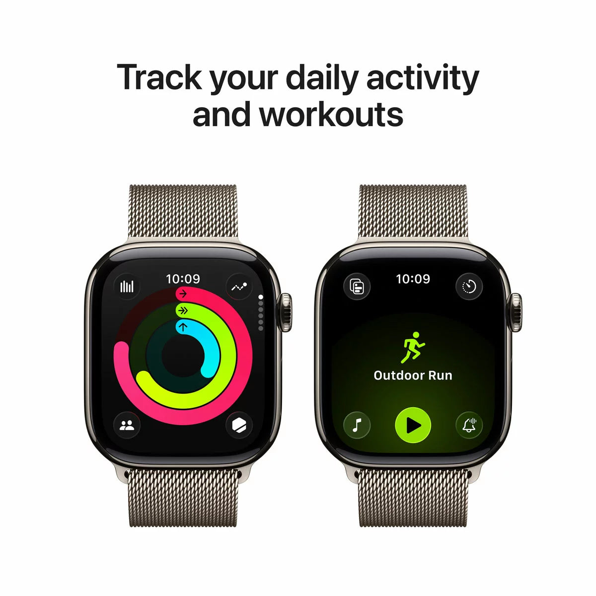 Apple Watch Series 11 GPS + Cellular, 42mm Titanium Case with Milanese Loop