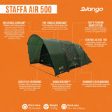 Vango Staffa Air 500 Inflatable 5 person Tent