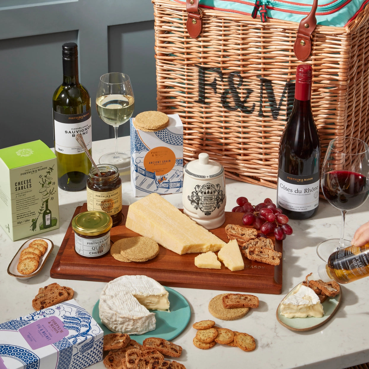 Fortnum and Mason The Cheese and Wine Hamper