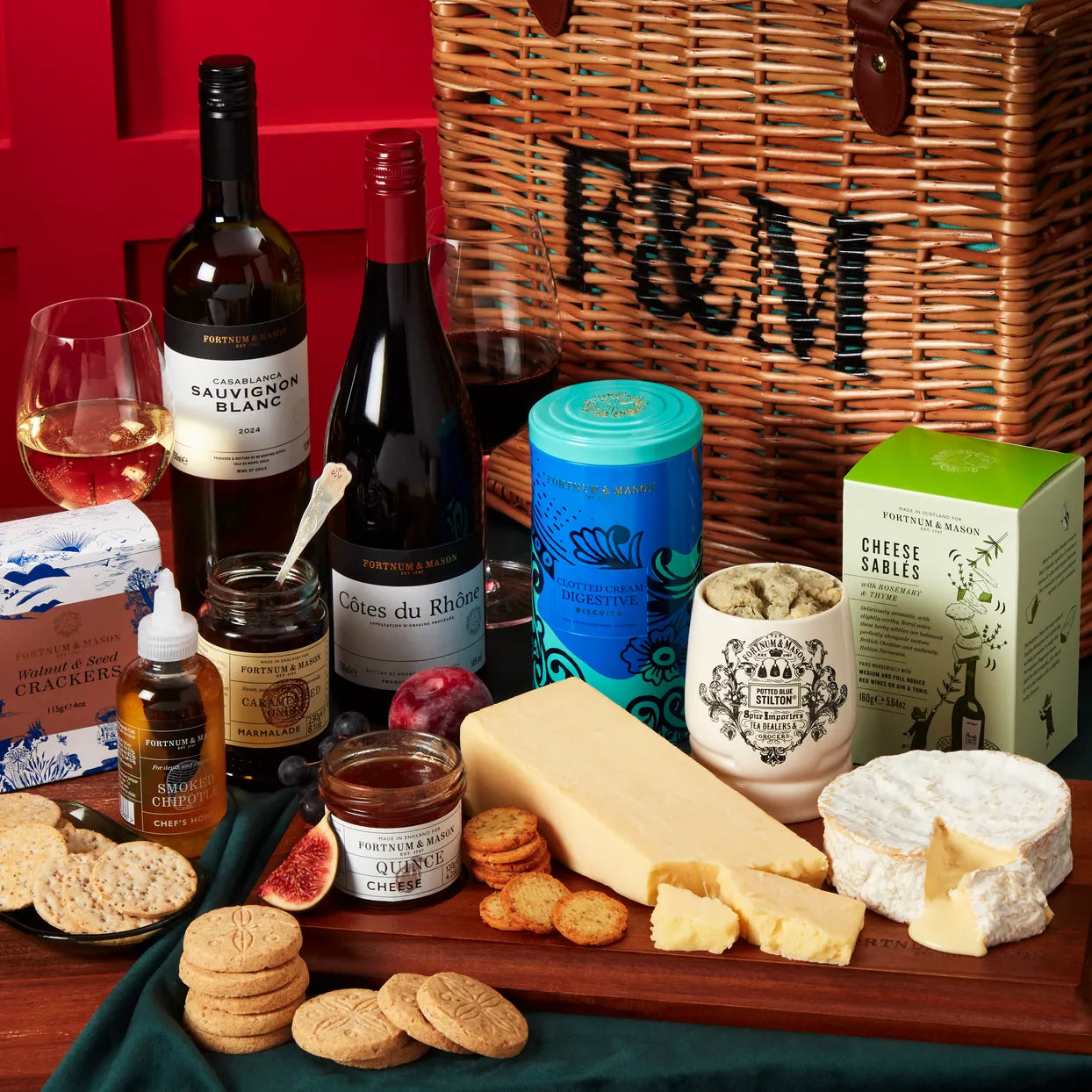 Fortnum and Mason The Cheese and Wine Hamper