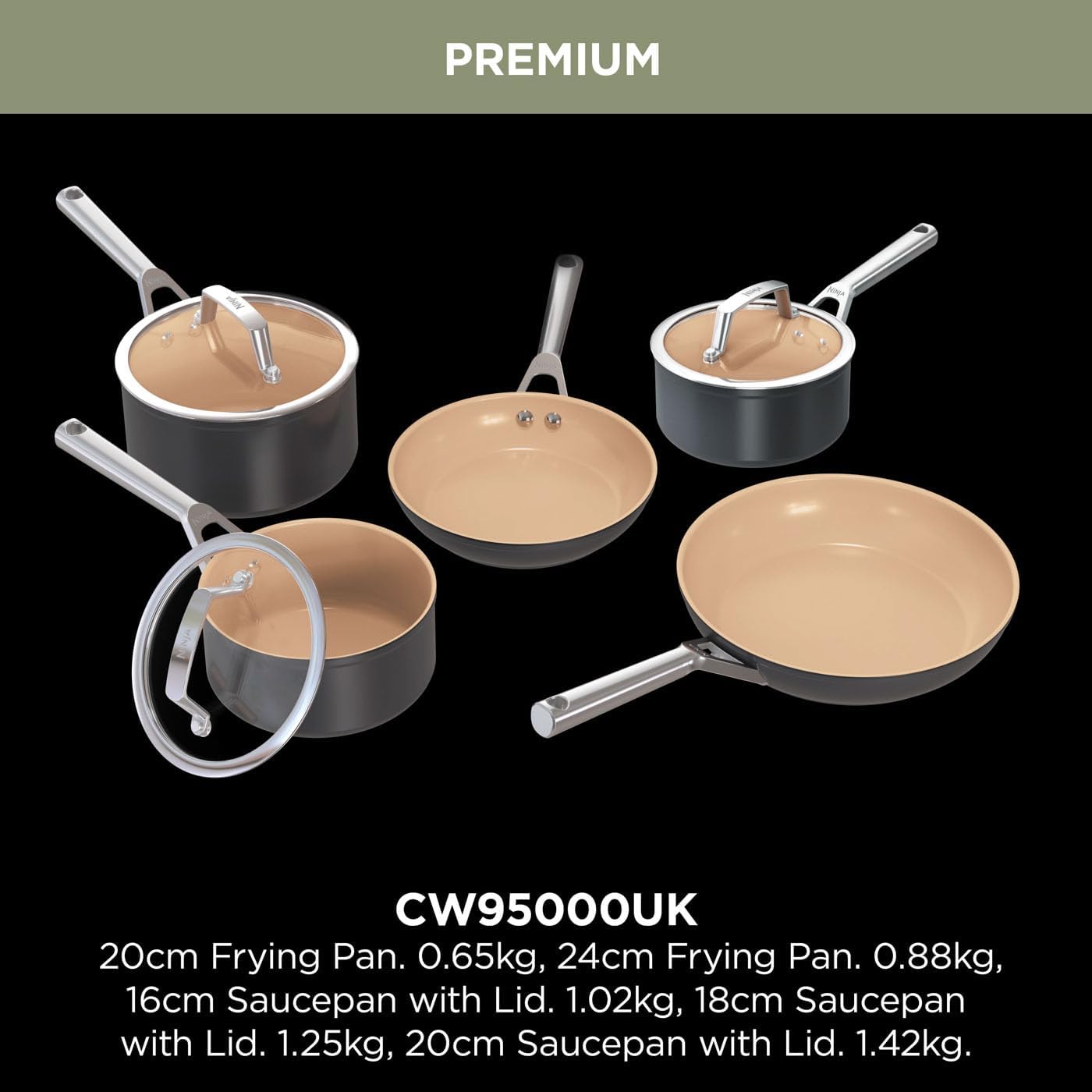 Ninja Extended Life Ceramic 5-Piece Pan Set  14th Sep 25