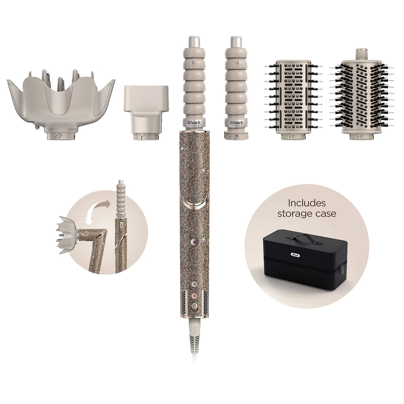 Shark FlexStyle Sparkle Gold Diamond Limited Edition Air Styler & Dryer