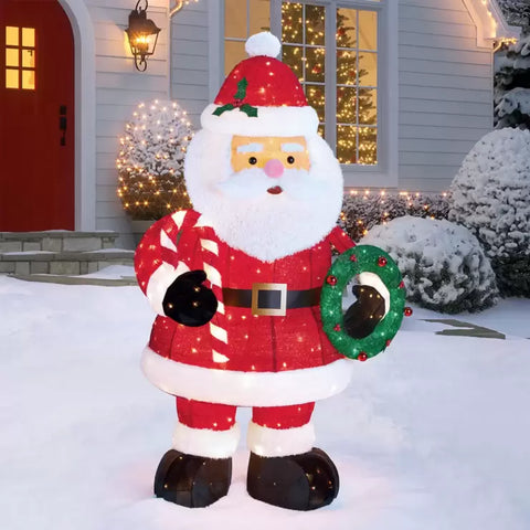6ft  Indoor/Outdoor Twinkling Pop-up Santa with 280 LED Lights