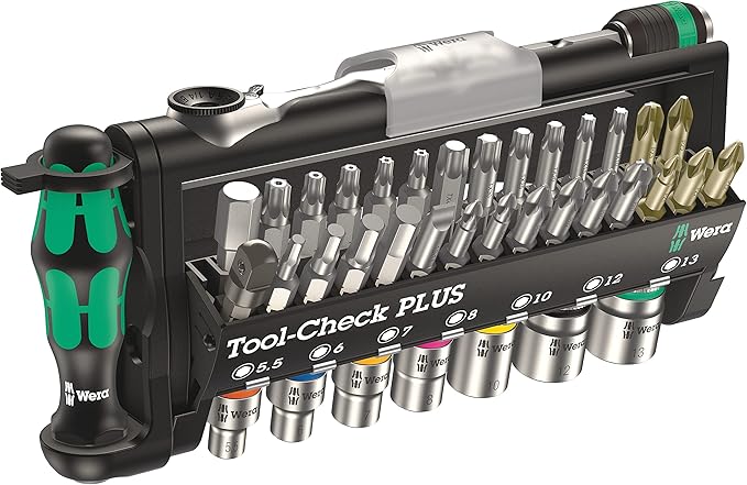 Wera 39 Piece Interchangeable Screwdriver, Ratchet, Socket and Bit Set
