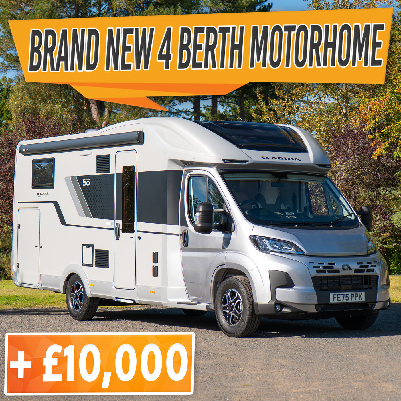Brand New 4 berth Automatic Adria Matrix 670 SL + £10,000 cash