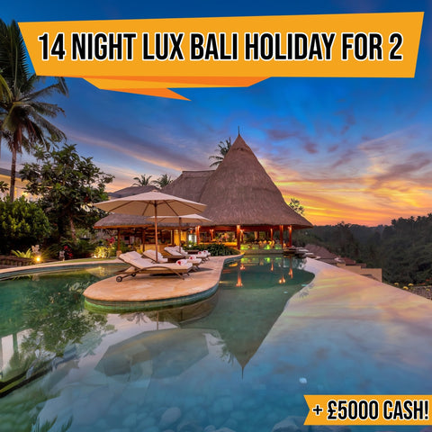14 Night Super Lux Bali Holiday for 2 + £5k or £12,000 cash