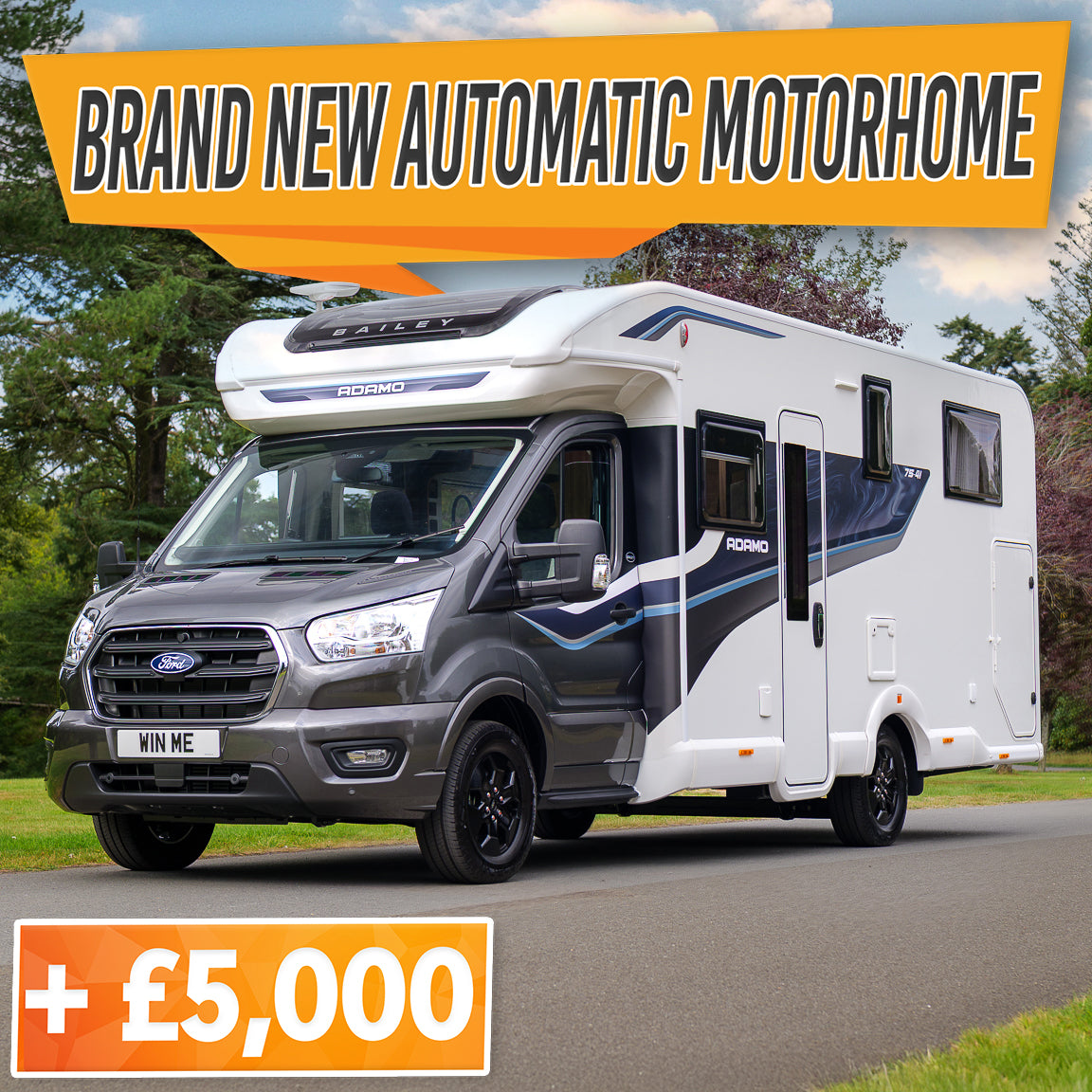 Brand New Automatic Bailey Adamo 4 berth Motorhome + £5000 cash