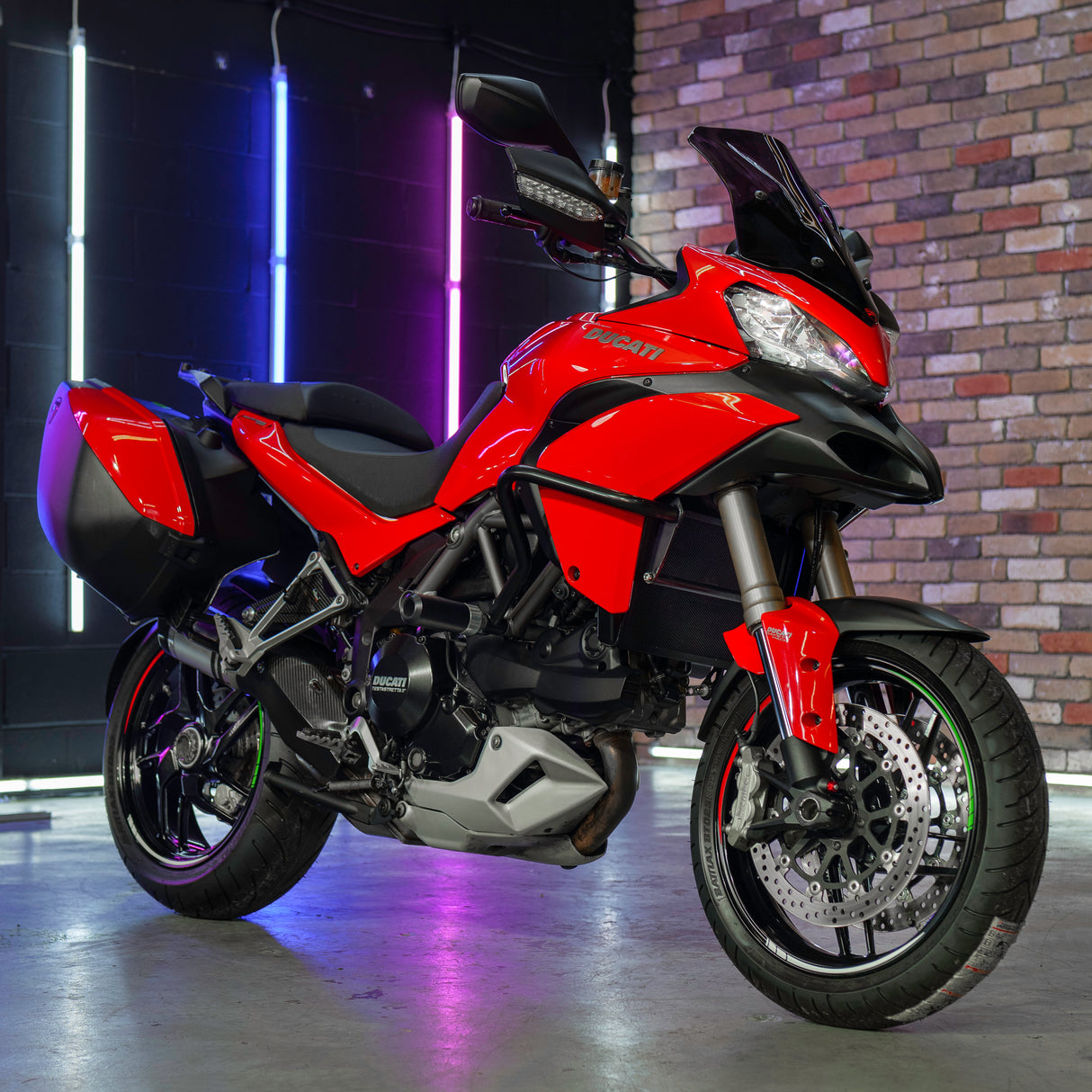 Ducati Multistrada 1200 with luggage