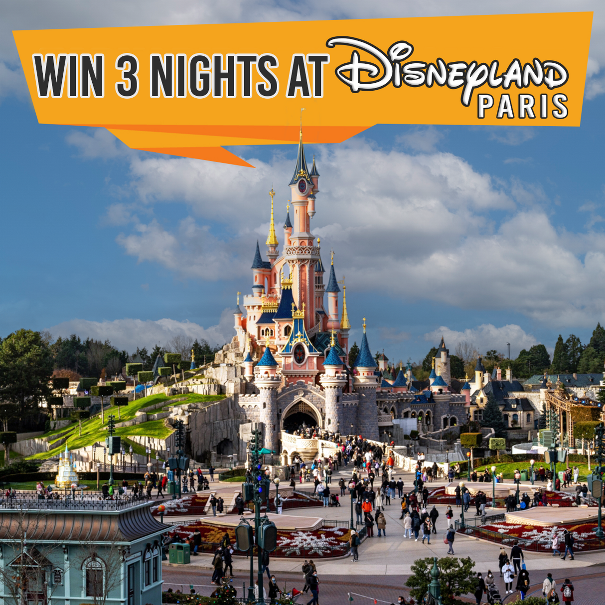 3 Nights at Disneyland Paris for 4 people + £1,000!