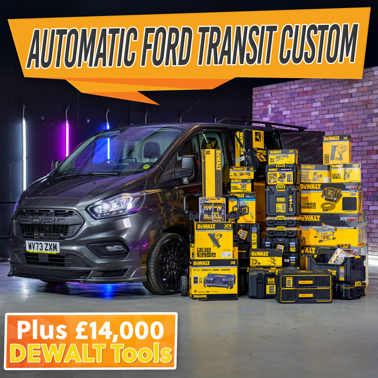 2023 Ford Transit Custom + £14,000 DeWalt Tool Bundle