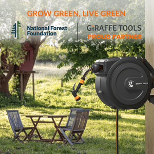 Giraffe Tools Wall Mounted Retractable Hose Reel