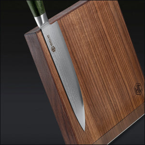 HexClad 6pc Japanese Damascus Steel Knife Set w/ Magnetic Knife Block