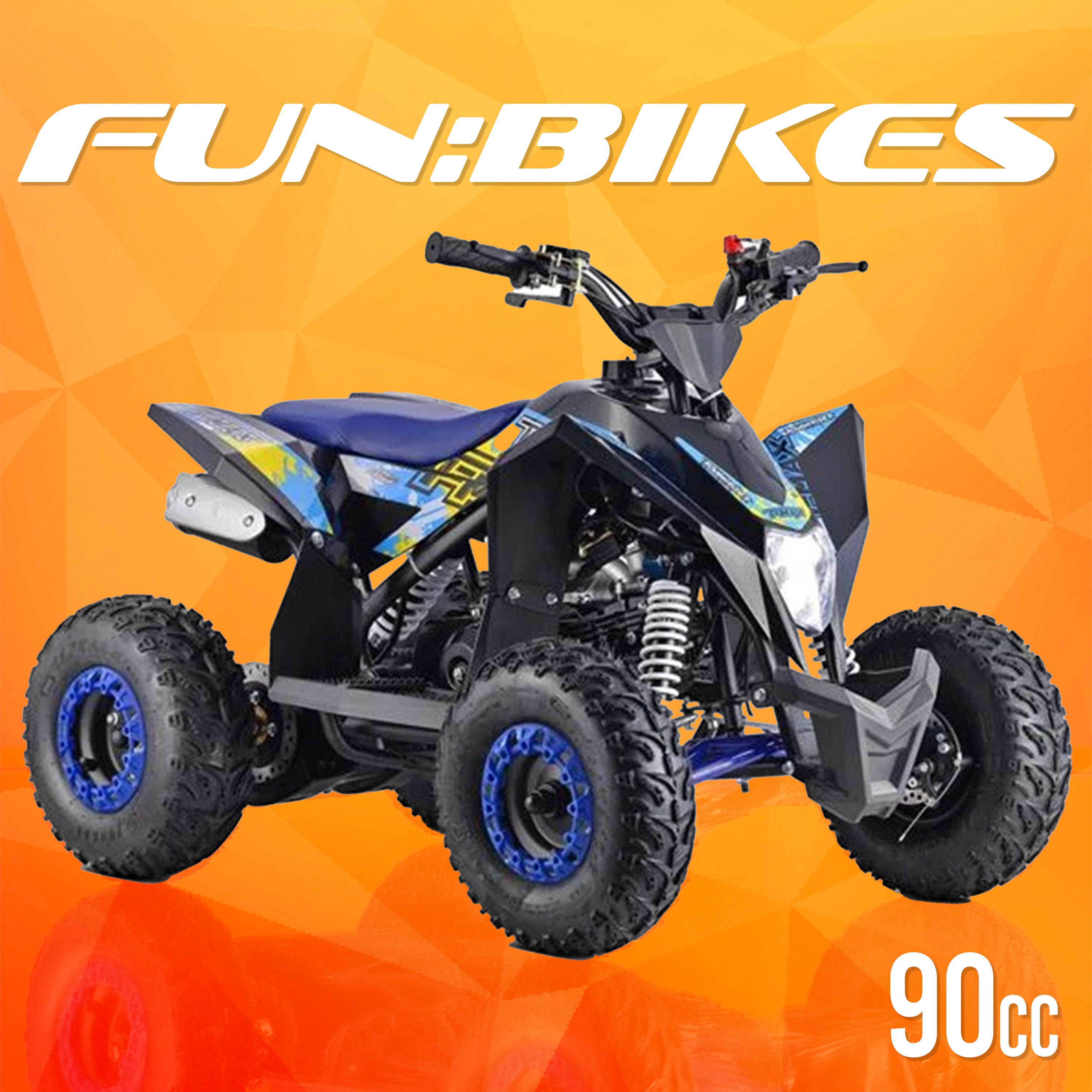 KIDS 4 STROKE 90CC PETROL QUAD BIKE 2 COLOURS The Giveaway Guys