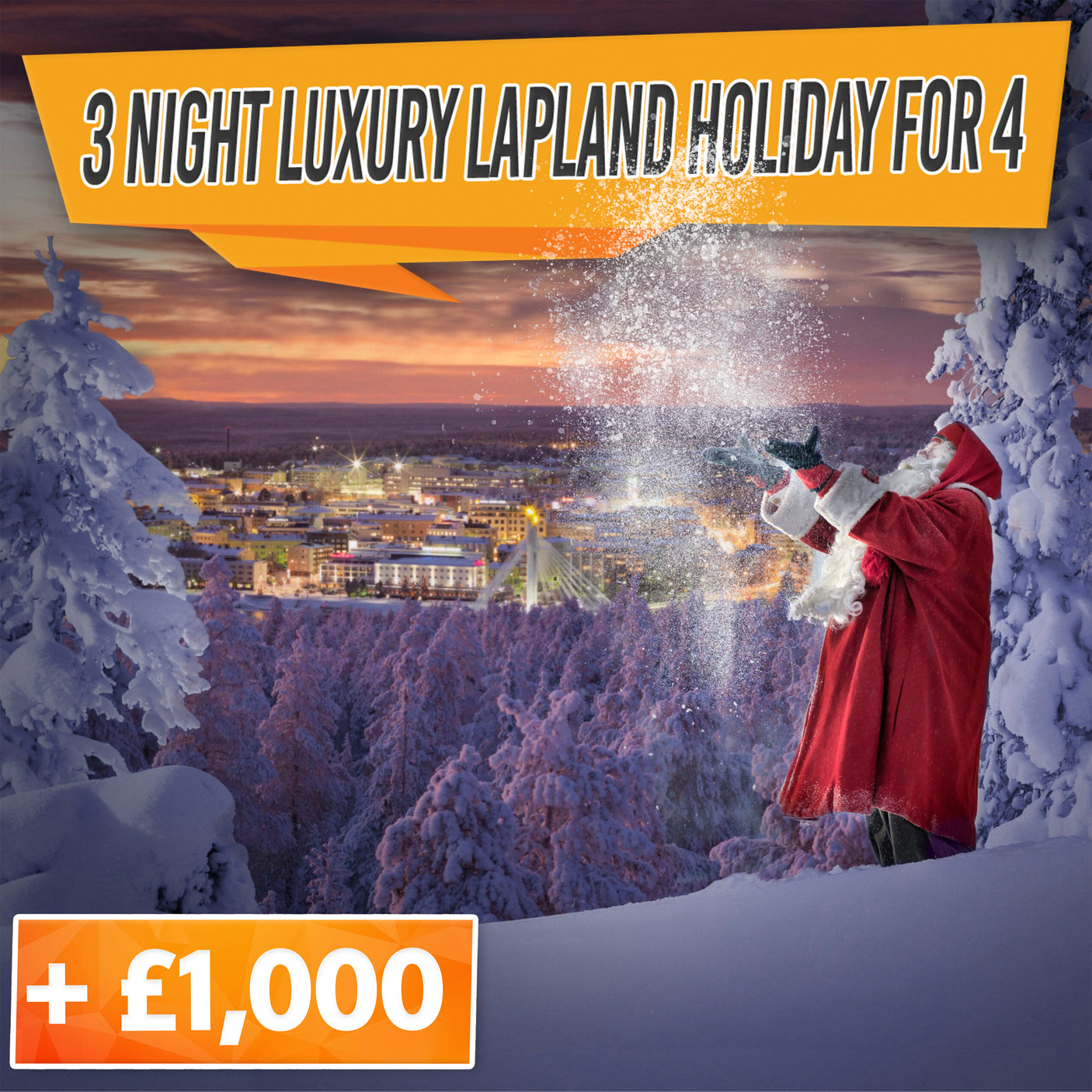 3 night Lapland Family Holiday for 4 + £1,000 - 26th Aug 25