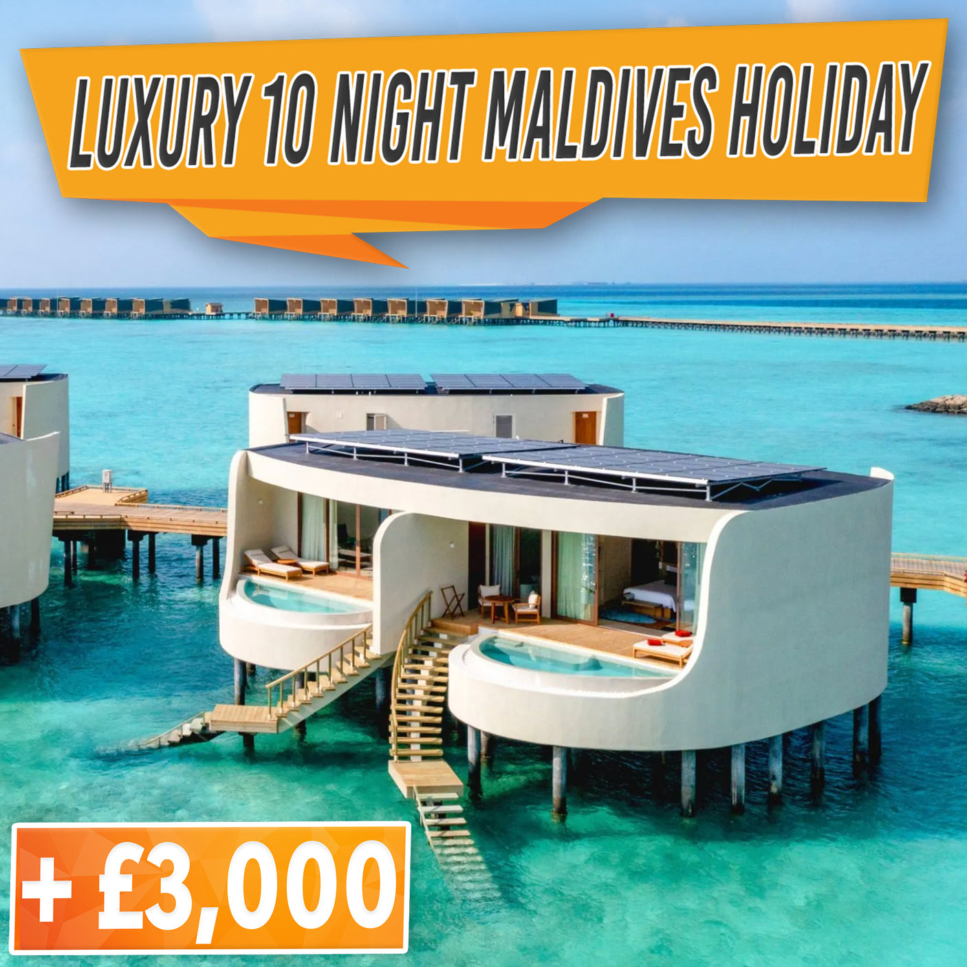 Luxury 10 night Maldives Holiday with Water Villa for 2