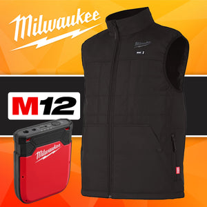 Milwaukee M12 HEXON Heated Puffer Vest + Powerbank